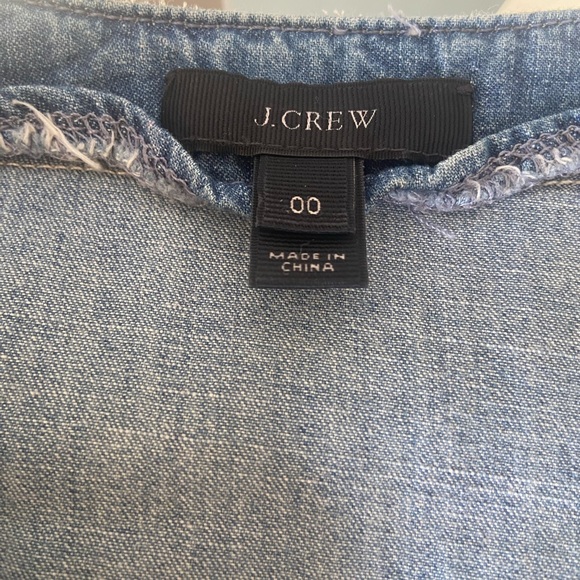 J Crew Womens Embroidered Soutache Blue Denim Tunic - Picture 3 of 6